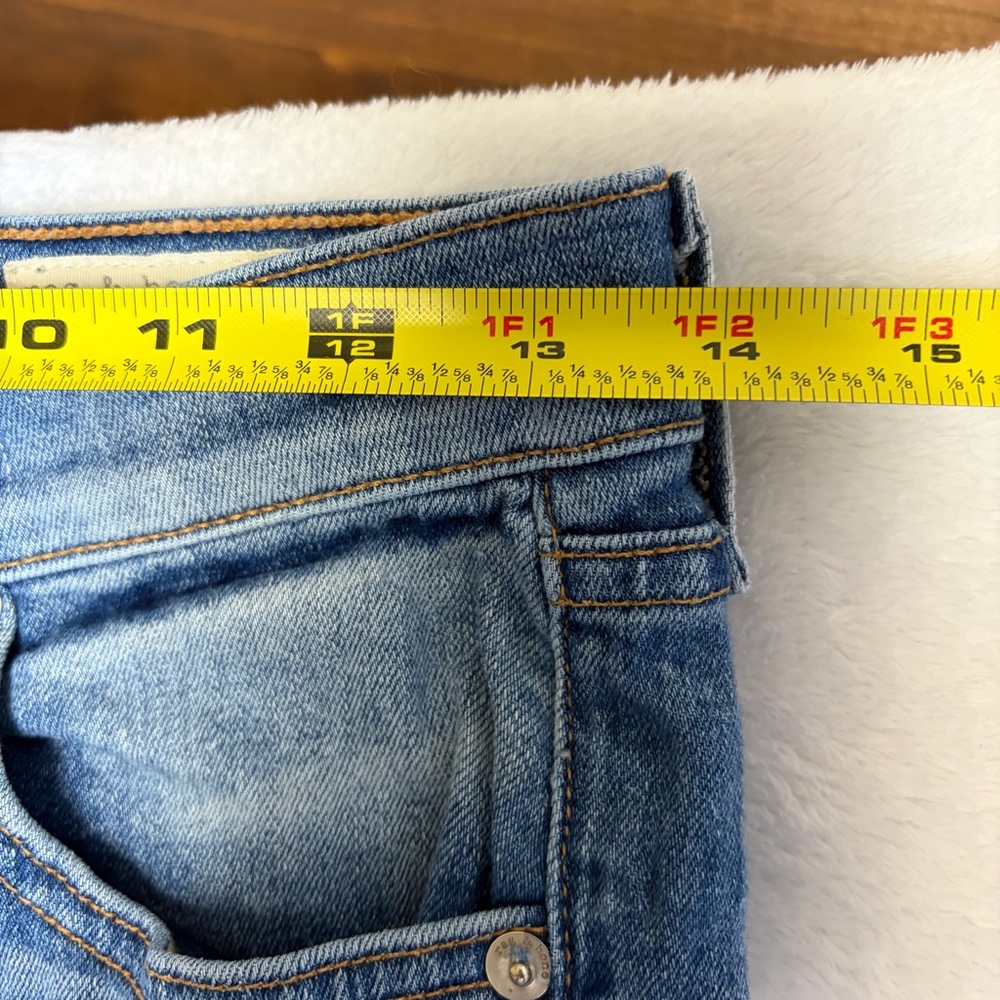 Rag and Bone Jeans Justine Sz 28 Wide Leg Blue Denim Stretch Preppy READ - Picture 8 of 15